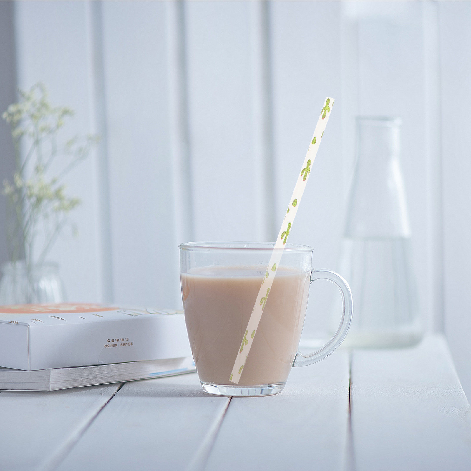 Paper Straw Color - 100 stuks milieuvriendelijke papieren rietjes, kleurrijk