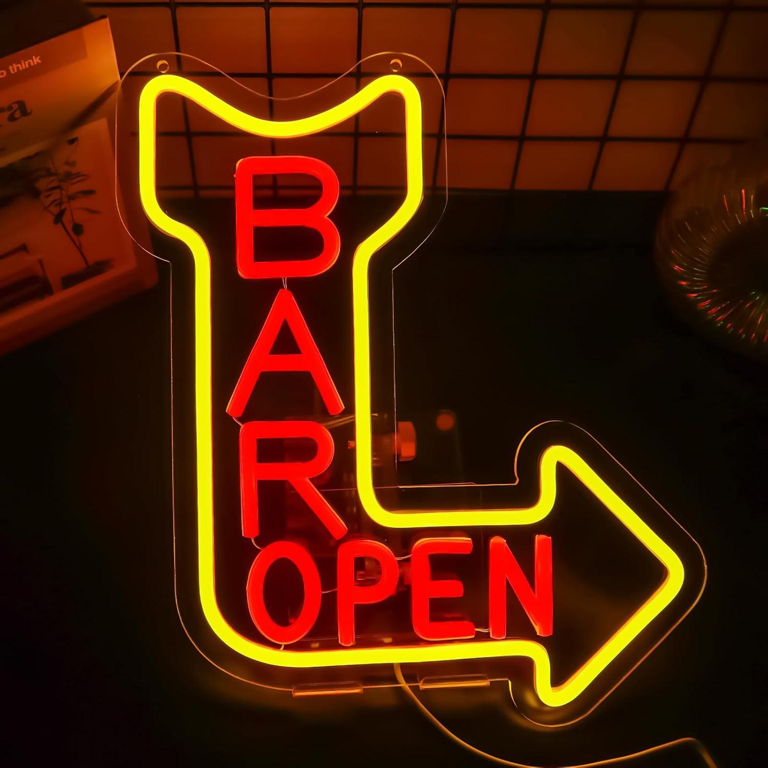 Neon Sign Party - Open Neon Lichtreclame met USB-aansluiting, dimbaar