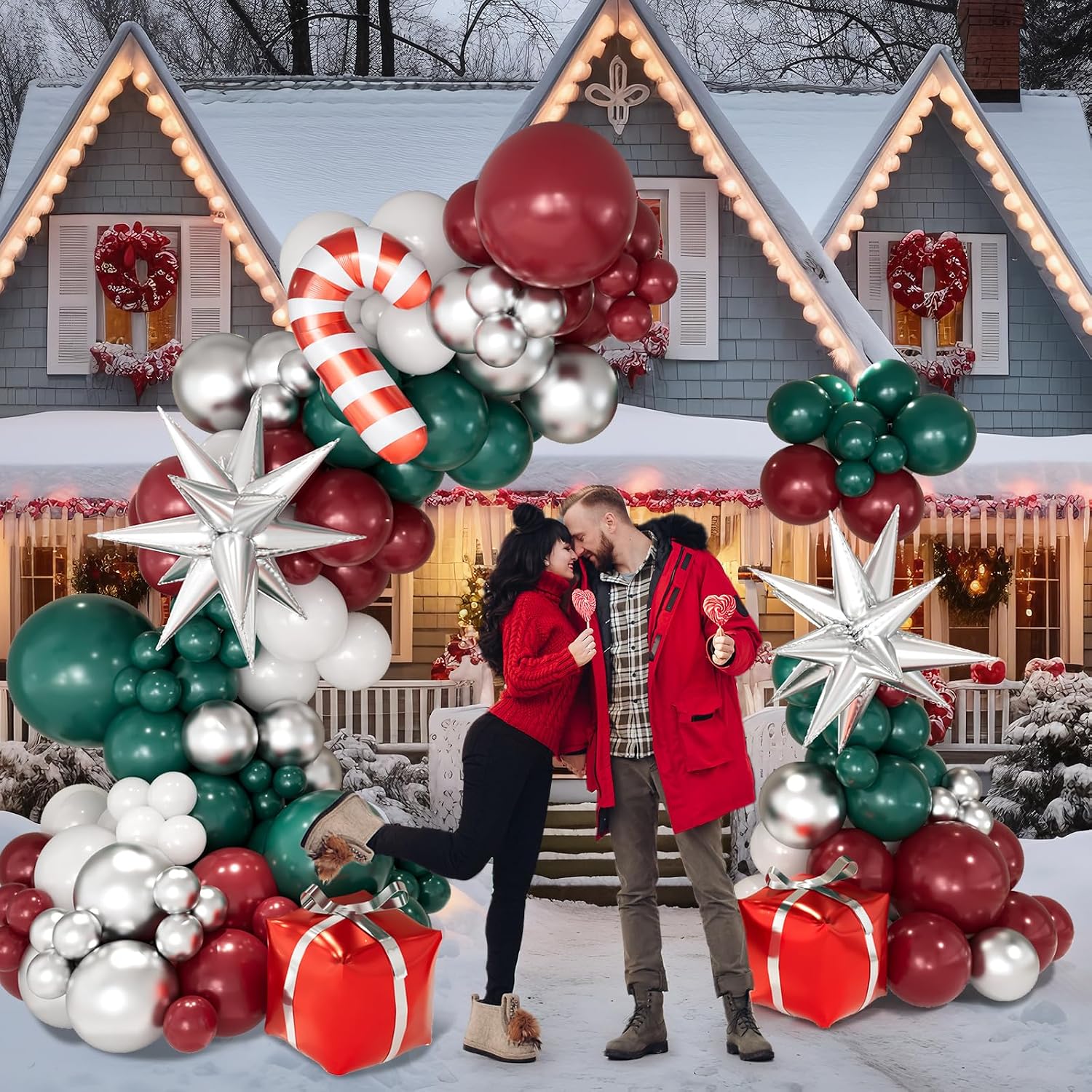 Kerstballonnenboogset met rood - Balloon Arch Kit recensie en prijs