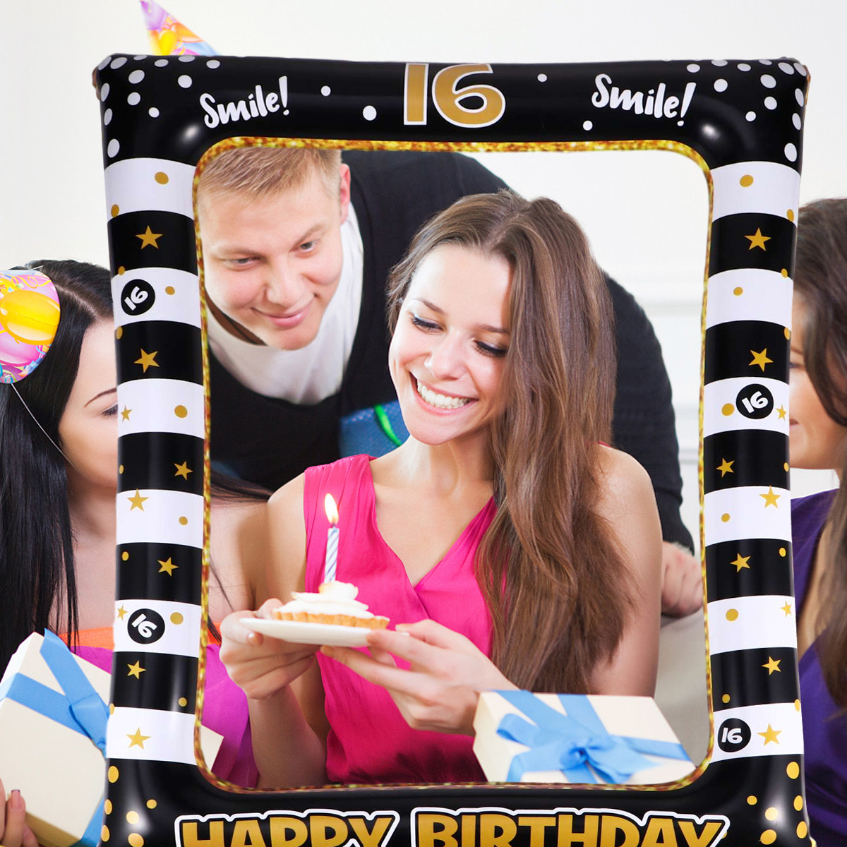 Opblaasbare selfie fotolijst,  - Photo Booth Frame recensie en prijs