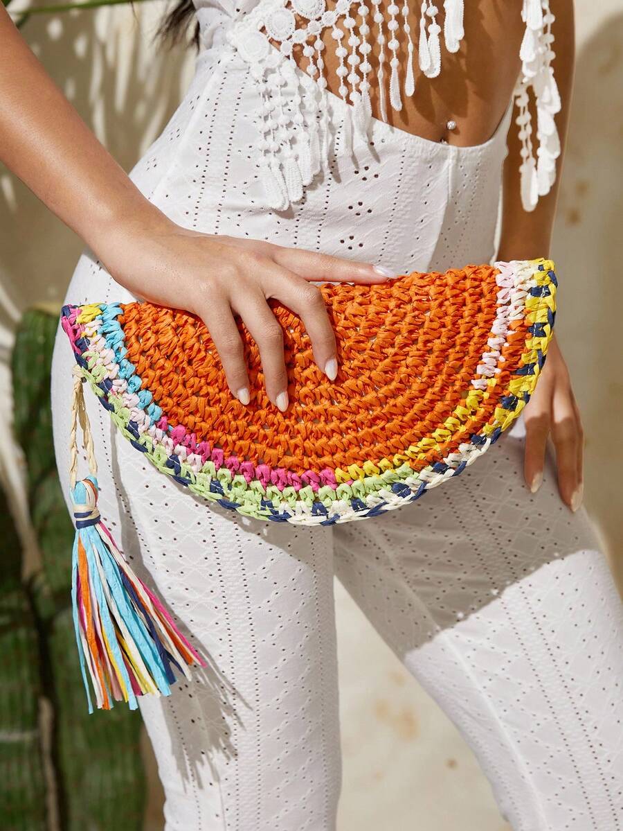Dameshandtassen, Clutches, Str - Paper Straw Color recensie en prijs