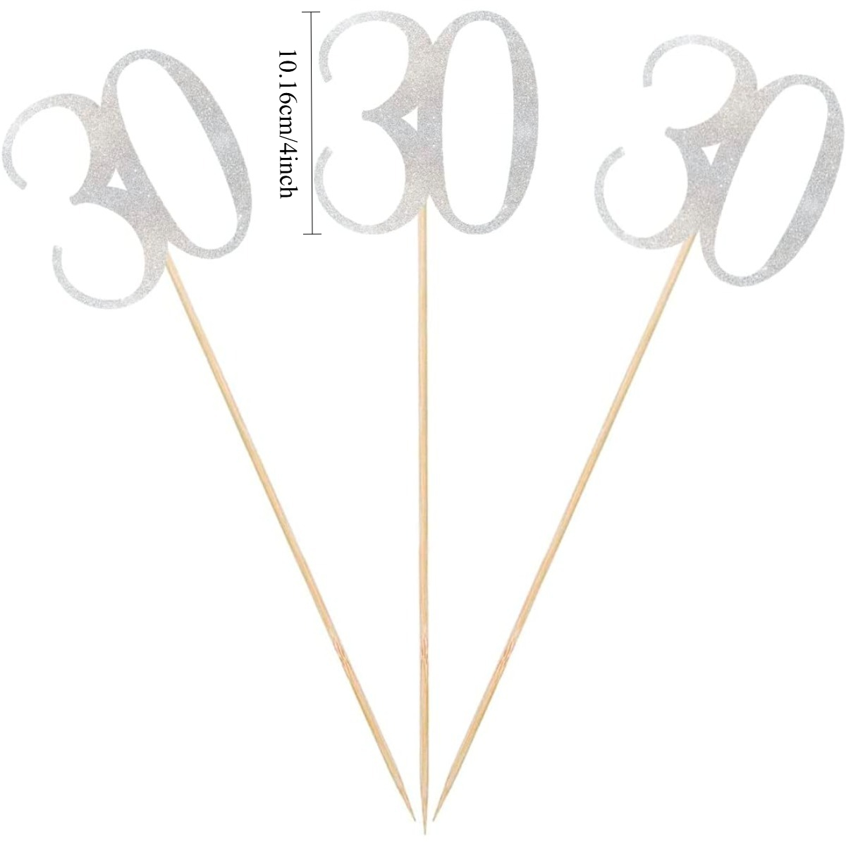 9 stuks zilveren glitter 30e v - Centerpiece Stick recensie en prijs