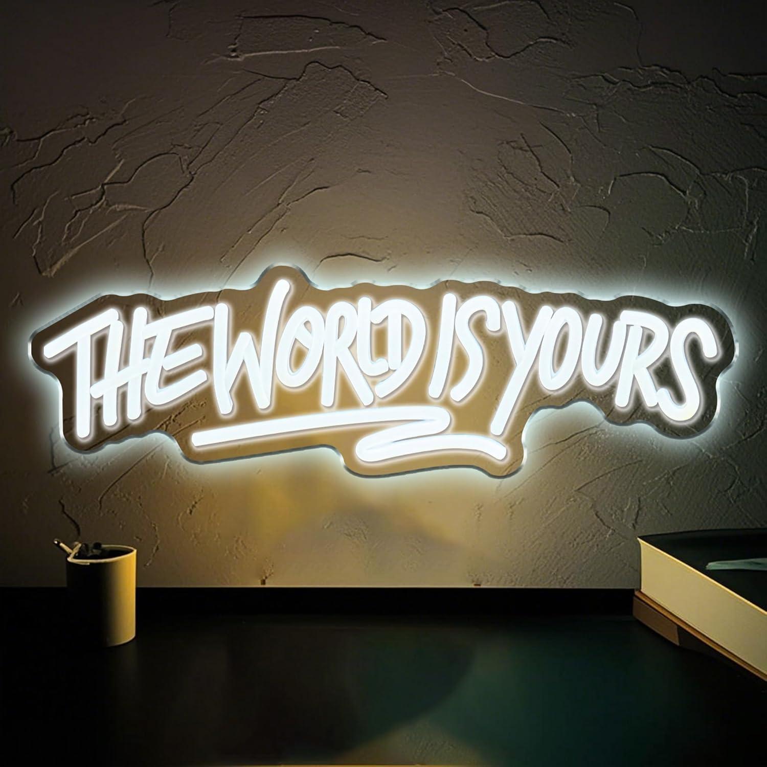 De wereld is van jou Neonbord  - Neon Sign Party recensie en prijs