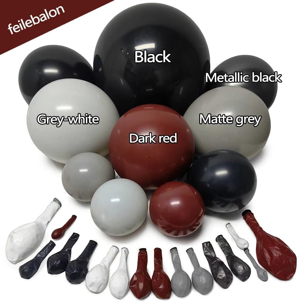 Donkerrood-zwarte ballonboogse - Balloon Arch Kit recensie en prijs